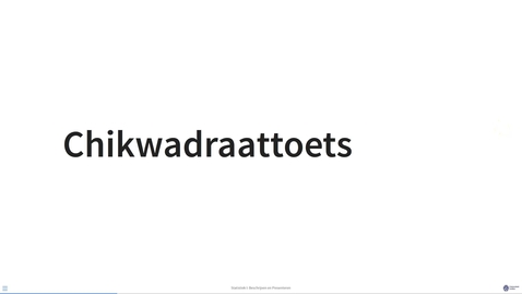 Thumbnail for Statistiek - Chikwadraattoets
