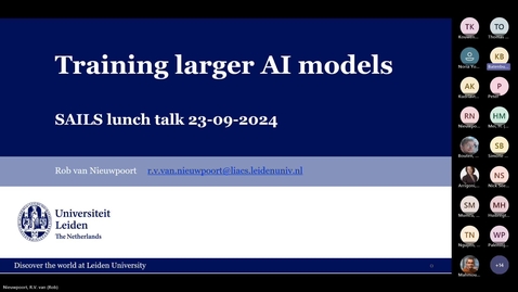 Thumbnail for SAILS Lunch Time Seminar: Rob van Nieuwpoort, 23/09/24