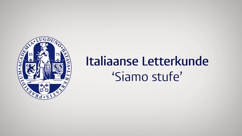 Thumbnail for Italiaanse letterkunde: 'Siamo stufe’