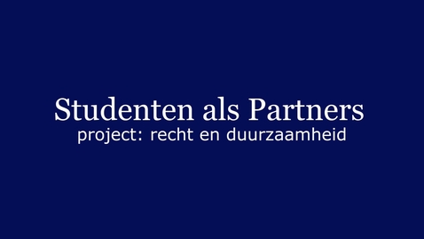 Thumbnail for Studenten als partners proeftuinproject duurzaamheid