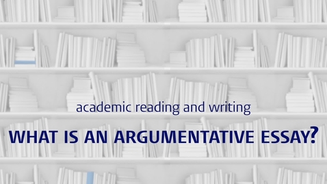 Thumbnail for 8. ATC - What is an argumentative essay