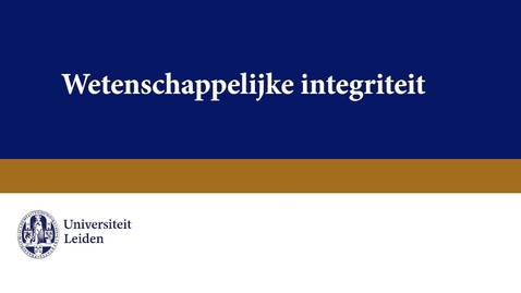 Thumbnail for Wetenschappelijk integriteit