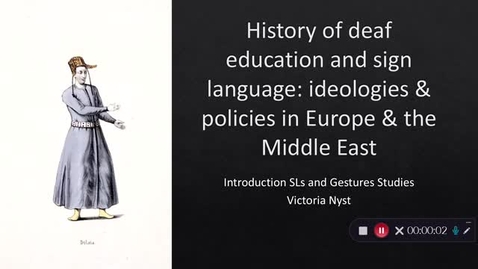 Thumbnail for Intro SLs &amp; Gesture_7: Deaf history_a