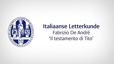 Thumbnail for Italiaanse Letterkunde: 'Il testamento di Tito'