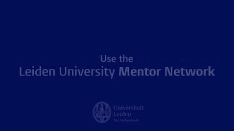 Thumbnail for User guide: Leiden University Mentor Network