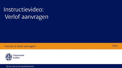 Thumbnail for Instructievideo Verlof Aanvragen