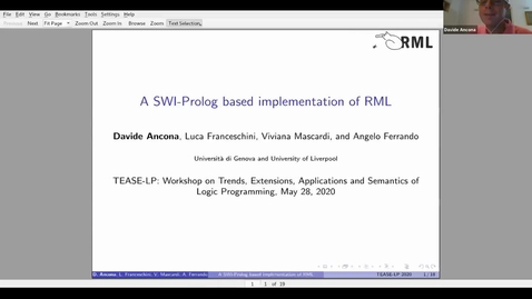 Thumbnail for Davide Ancona, Luca Franceschini, Angelo Ferrando and Viviana Mascardi: A SWI-Prolog based implementation of RML