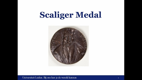 Thumbnail for Uitreiking Scaligerpenning 2021