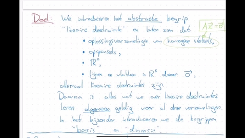 Thumbnail for LA1NA 5.1 lineaire deelruimte