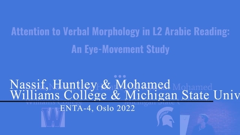 Thumbnail for ENTA-4 presentation Nassif, Huntly &amp; Mohamed