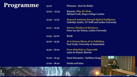 Thumbnail for Paul Groth - AI in Science Means AI in Publishing | Leiden University &amp; Elsevier Symposium on AI and Academic Publishing