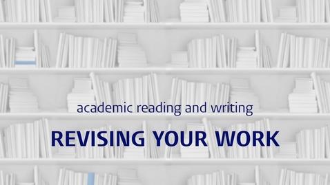 Thumbnail for 19. ACT - Revising your work