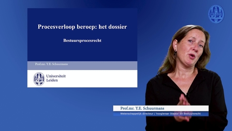 Thumbnail for Bestuursprocesrecht | Week 3 - Kennisclip I