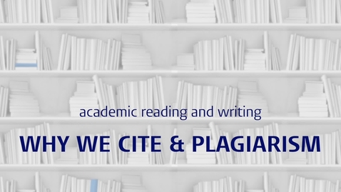 Thumbnail for 4. ATC - Why we cite and plagiarism
