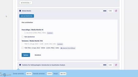 Thumbnail for Instructievideo verversen aantal beschikbare plaatsen MyStudymap