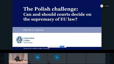 Thumbnail for The Polish challenge: Can and should the courts decide on the supremacy of EU law.mp4