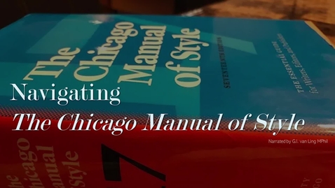 Thumbnail for Navigating the Chicago Manual of Style