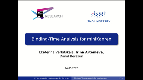 Thumbnail for Binding-Time Analysis for miniKanren