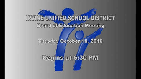 Thumbnail for entry 2016-10-18 School Board Meeting