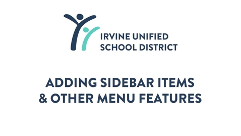 Thumbnail for Adding Sidebar and Other Menus