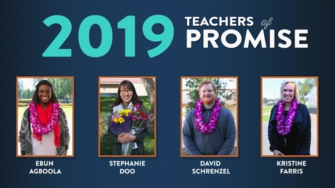 Thumbnail for entry Teacher of Promise 2019
