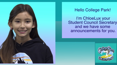 Thumbnail for Announcements December 9th 2019