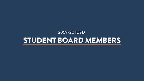Thumbnail for entry Honoring Student Board Members 2020
