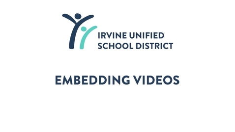 Thumbnail for Embedding Videos
