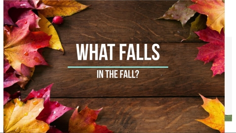 Thumbnail for entry What Falls in the Fall