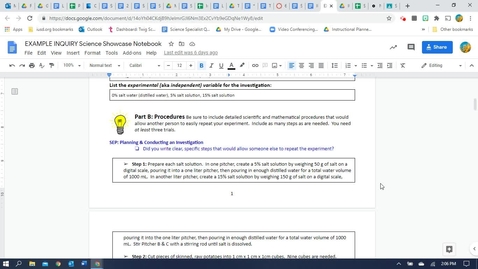 Thumbnail for Science Showcase Inquiry Example Procedures