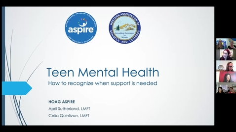 Thumbnail for entry Teen Mental Health: How To Recognize When Support Is Needed: Presented By Hoag ASPIRE Intensive Outpatient Program