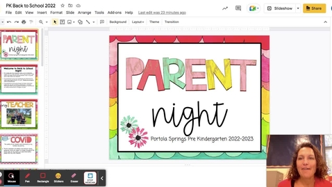 Thumbnail for entry Pre-K  Back to School Night 22-23