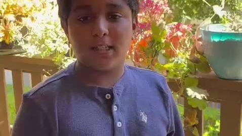 Thumbnail for 2023 Earth Day Video Winner: Vedant Godbole, Westpark, 4th Grade