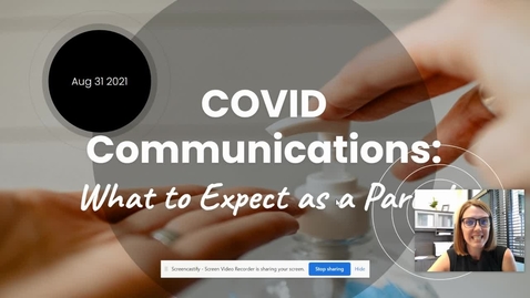 Thumbnail for COVID Communications for Parents 8-2021
