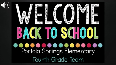 Thumbnail for entry 4th Grade Back to School Night 22-23