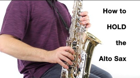 Thumbnail for entry Alto Sax Beginner Lesson 4 - How to Hold the Saxophone (Playing Position)