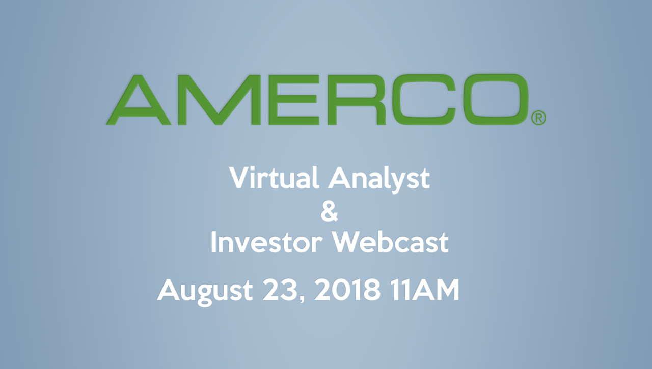 2018 AMERCO Investor &amp; Analyst Webcast