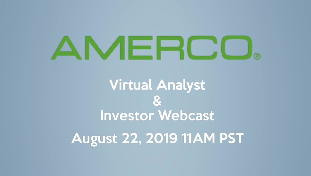 2019 AMERCO Investor &amp; Analyst Webcast