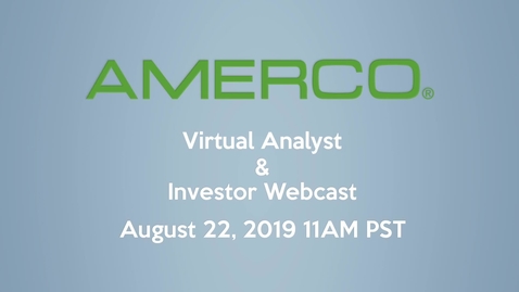 Thumbnail for entry 2019 AMERCO Investor &amp; Analyst Webcast