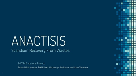 Thumbnail for E&amp;TIM Seminar Internship Presentations - Anactisis