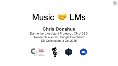 Thumbnail for LTI Colloquium: Chris Donahue