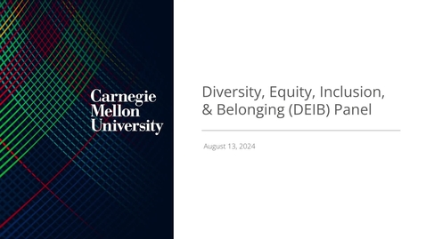 Thumbnail for Diversity Equity, Inclusion, &amp; Belonging (DEIB) Panel