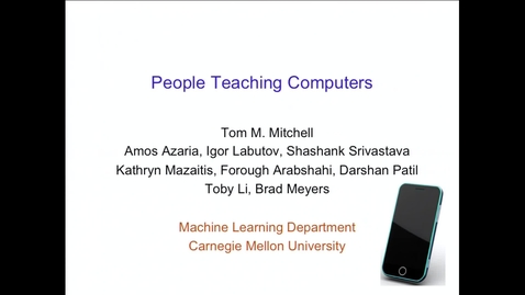 Thumbnail for entry People Teaching Computers