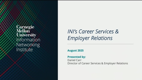 Thumbnail for INI Orientation Day 2  Aug 21, 2025