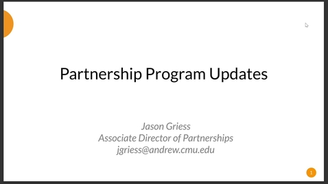 Thumbnail for Session I: Partnerships and Initiatives