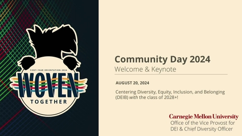 Thumbnail for Orientation Community Day Keynote