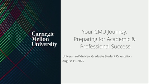 Thumbnail for Orientation 2025, Your CMU Journey Panel