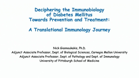 Thumbnail for Biological Science Seminar 11/2/22 - Nick Giannoukakis.mp4
