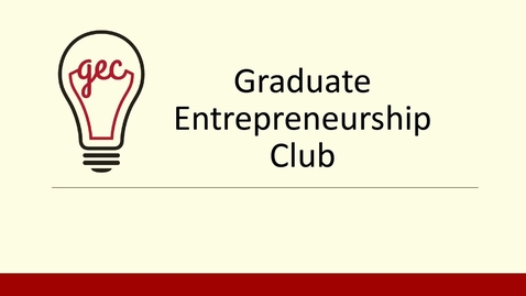 Thumbnail for Graduate Entrepreneurship Club