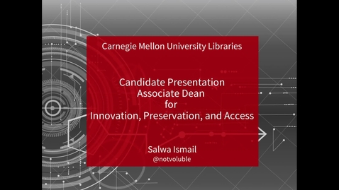 Thumbnail for Salwa Ismail Presentation